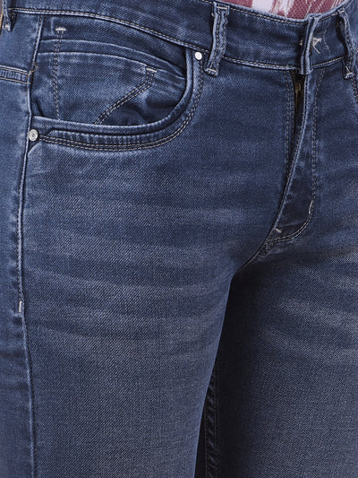 Stylish Tapered Blue Jeans