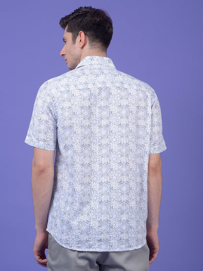 Grey Floral Print Shirt