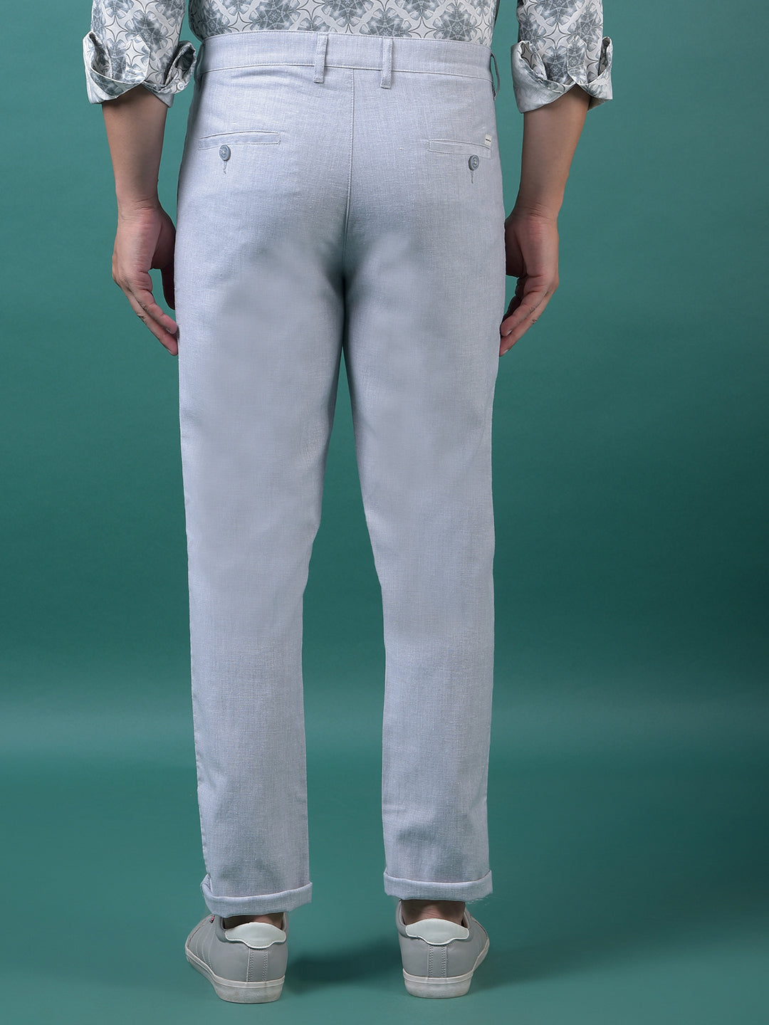 Grey 100% Cotton Trousers