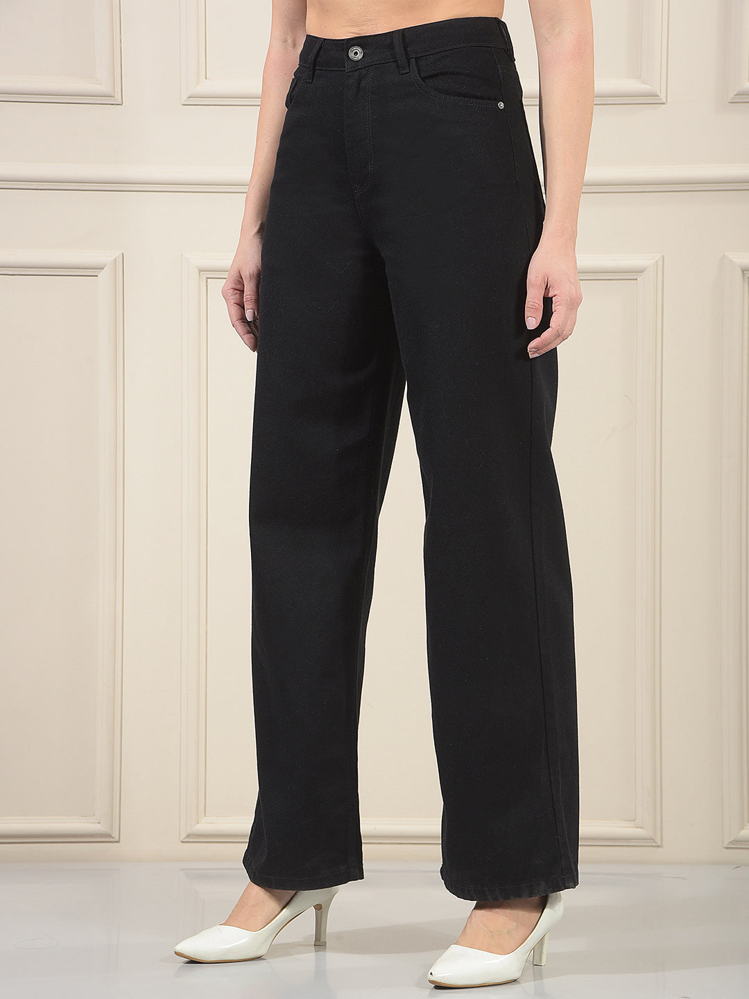 Signature Raven Black Wide-Leg Jeans