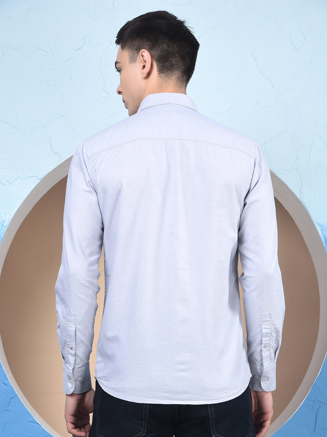 Misty Grey Pure Cotton Shirt