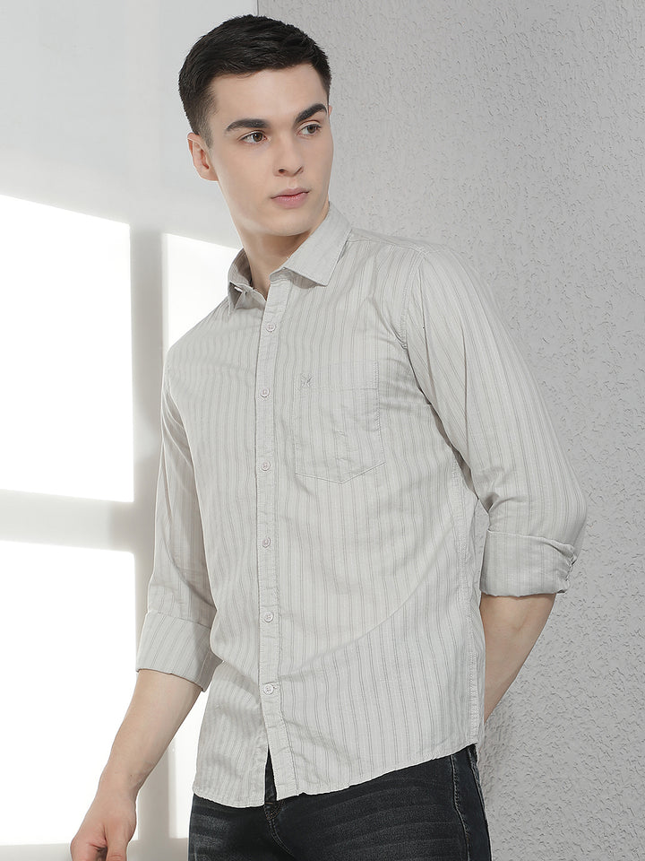 Grey Striped Shirt