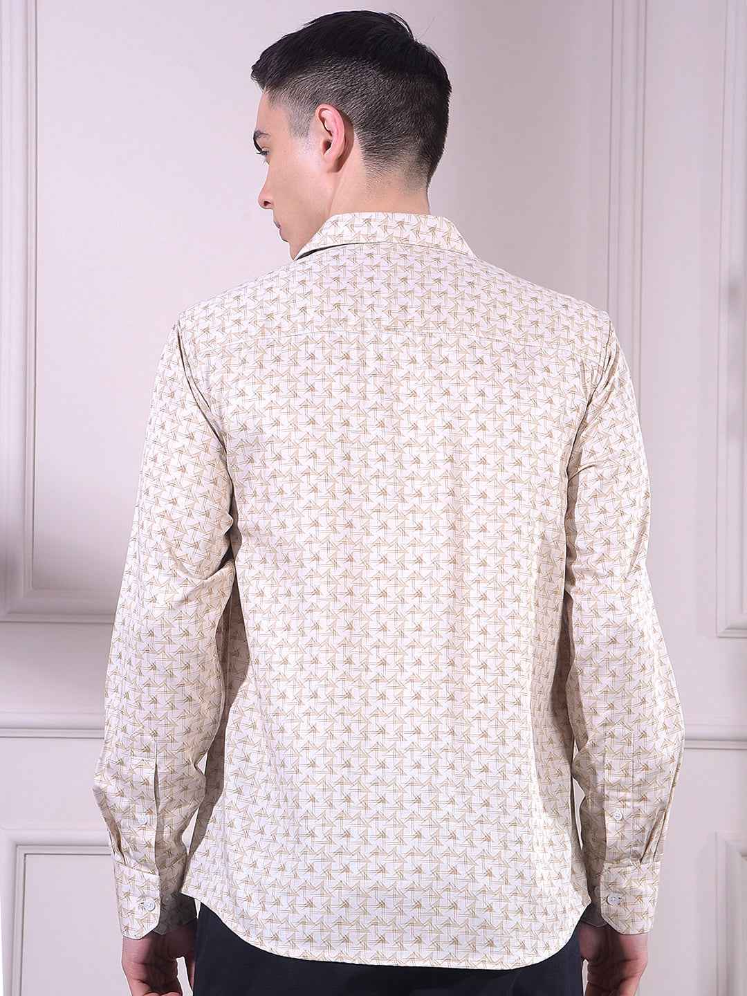 Beige Printed Shirt