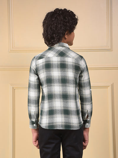 Green Checked 100% Cotton Shirt