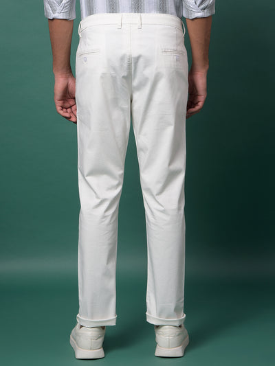 White Printed Trousers