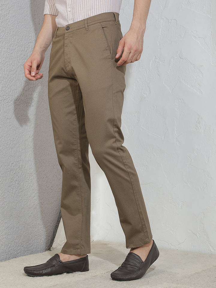 Luxe Safari Khaki Printed Trousers