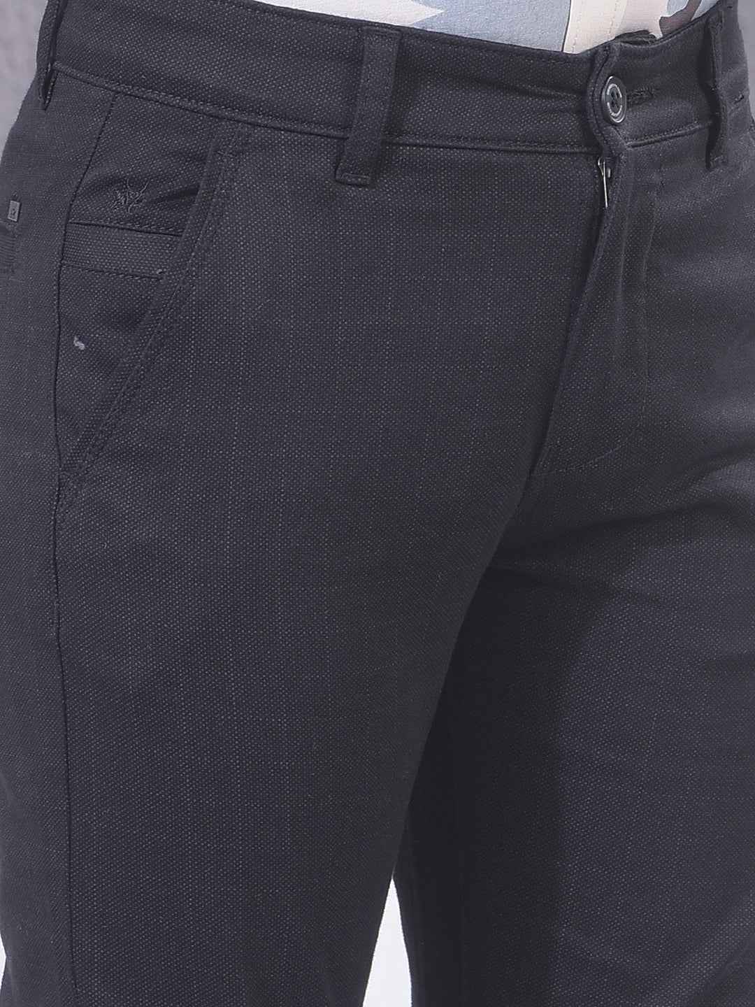 Black Checked Trousers