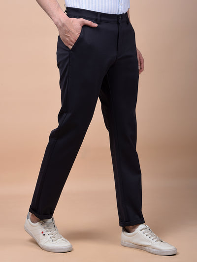 Navy Blue Knitted Trousers