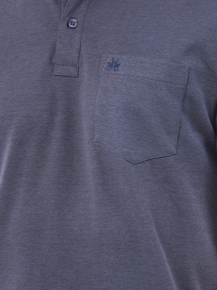 Blue Polo Neck T-Shirt
