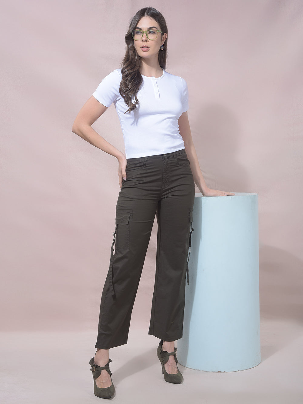 White Modal Cropped T-Shirt