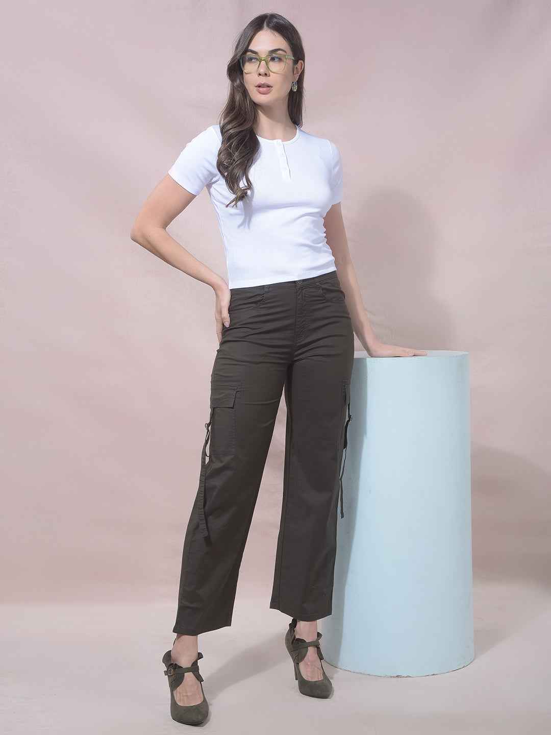 White Modal Cropped T-Shirt