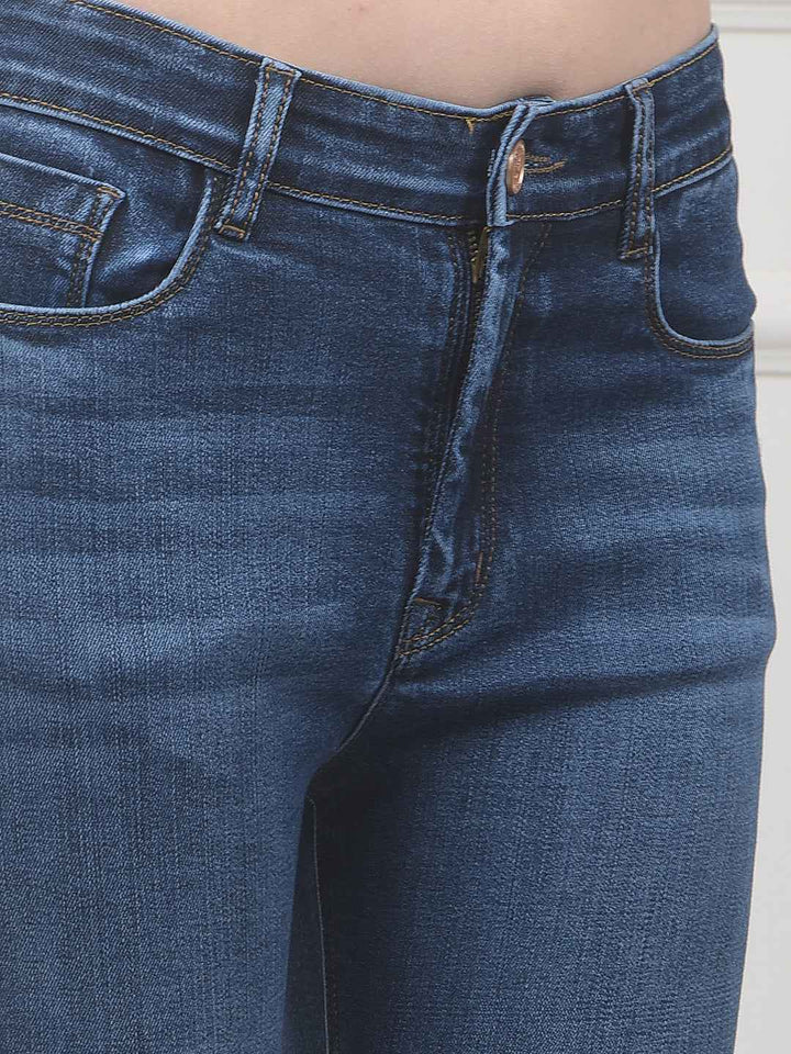 Blue Retro Bootcut Jeans