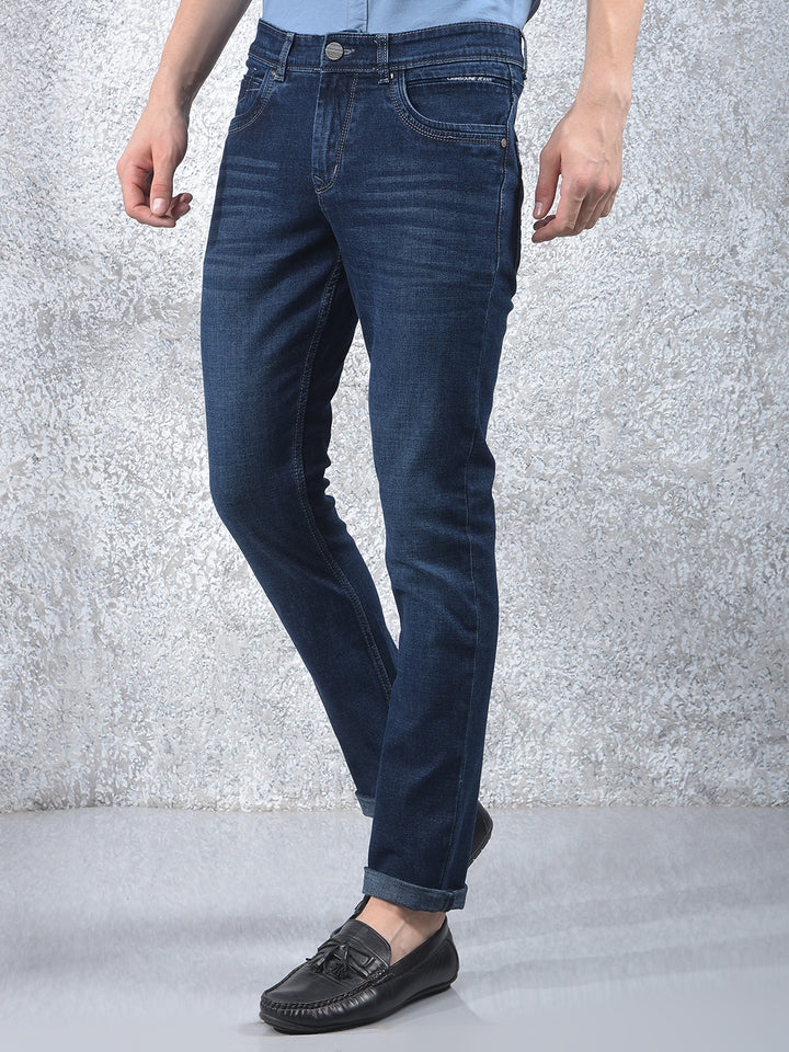 Sleek Cotton Blue Jeans