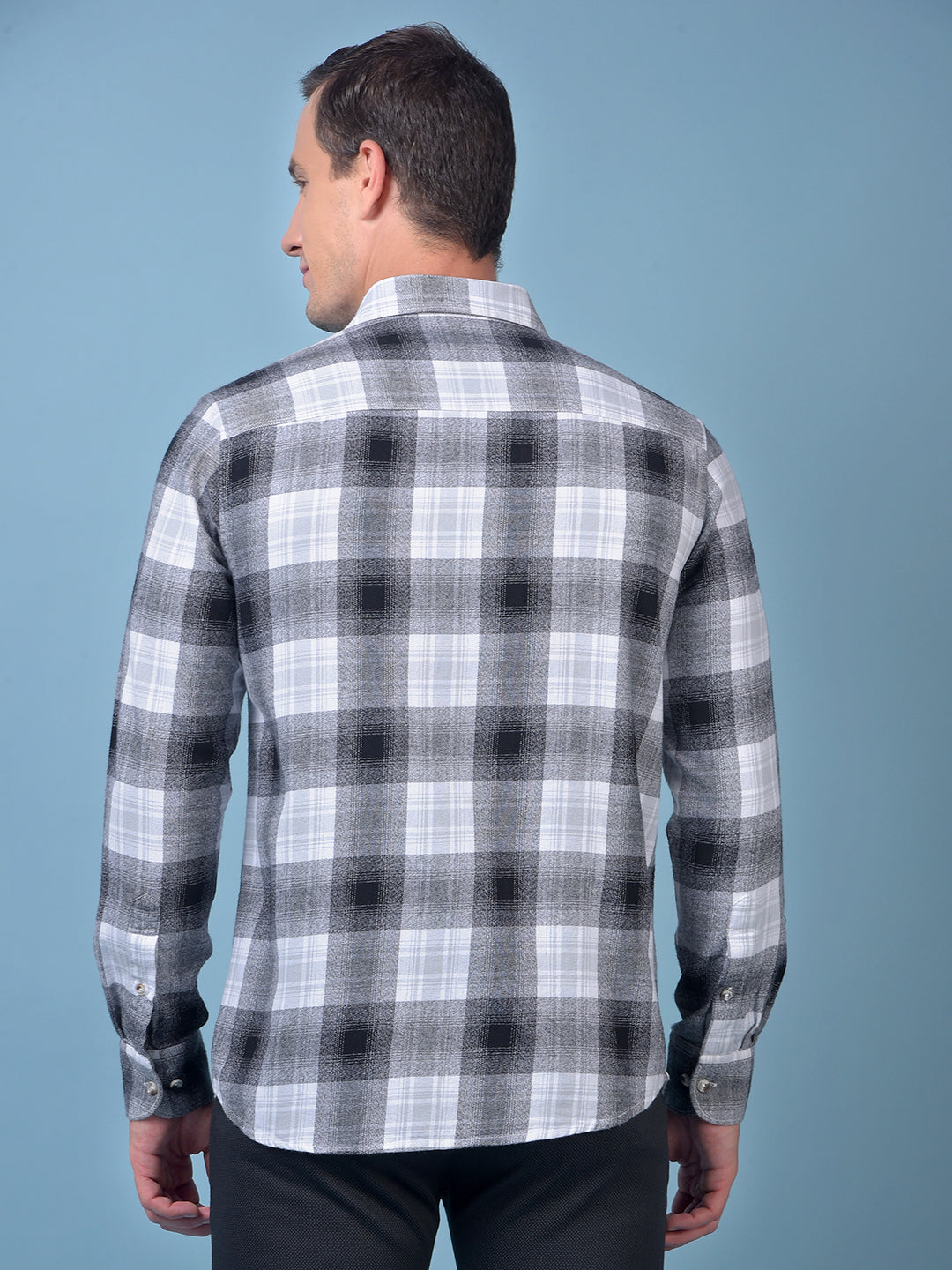 Black Checked 100% Cotton Shirt