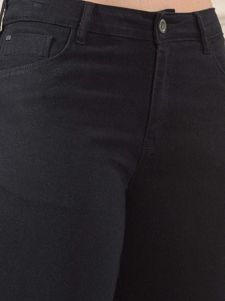 Relaxed Raven Black Straight Jeans