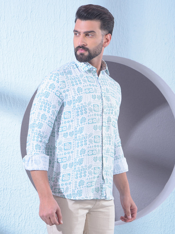 Green Printed Shirt