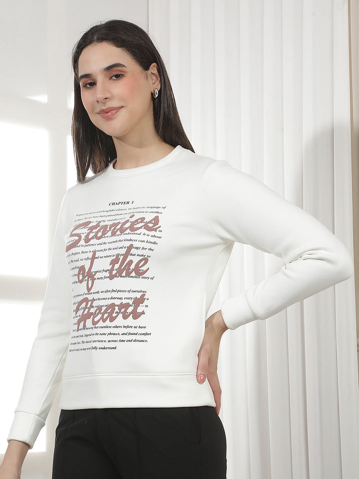 Off White Graphic Print Sweatshirt