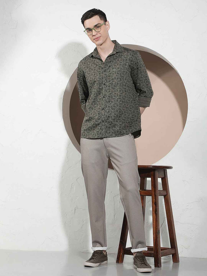 Green Graphic Print Shirt
