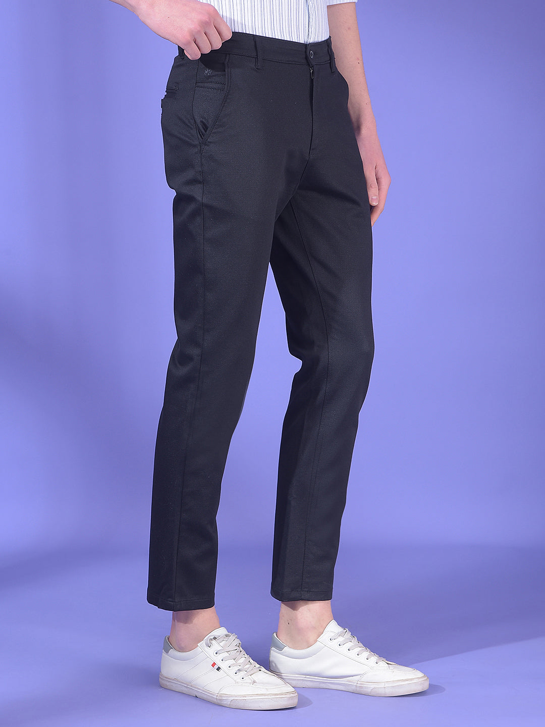 Black Jacquard Trousers
