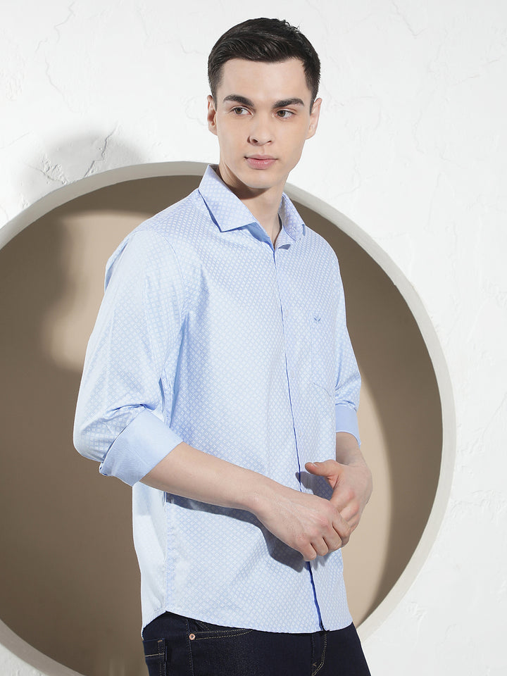 Fresh Blue Printed Shirt