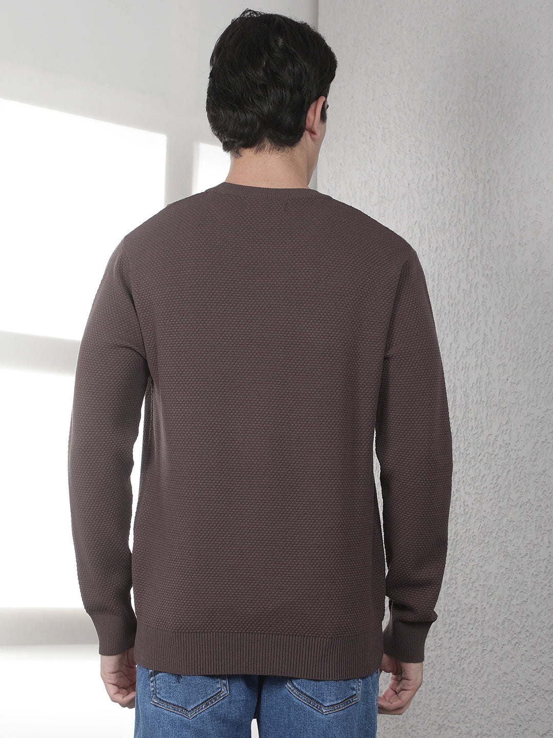 Brown Round Neck Sweater