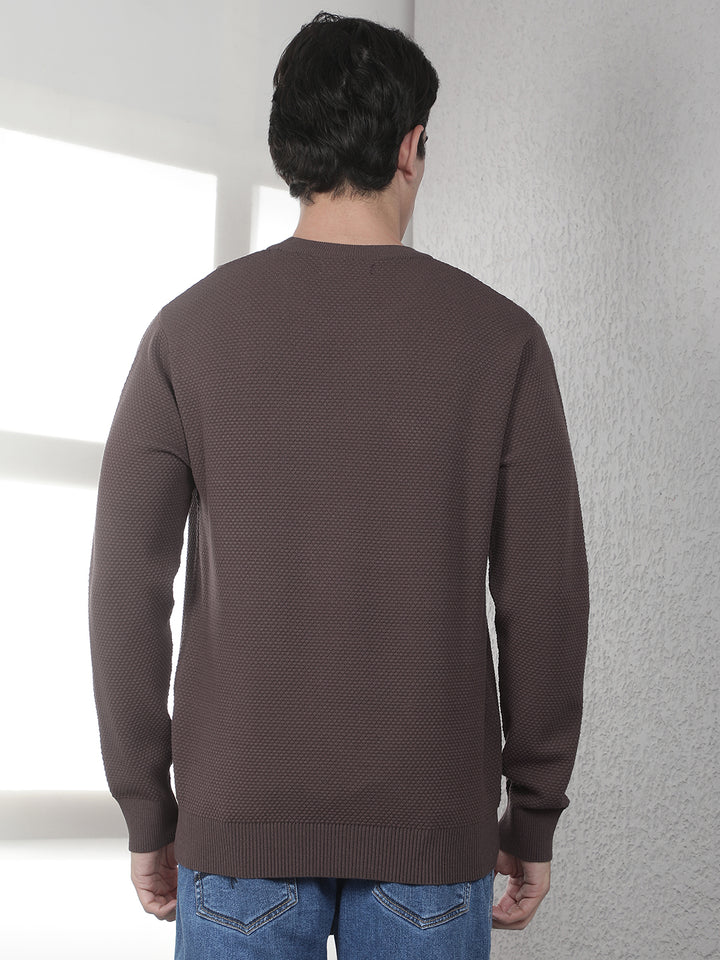 Brown Round Neck Sweater