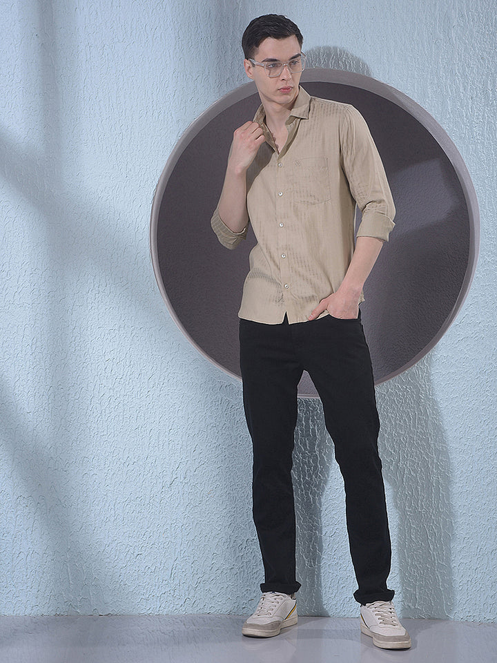 Classic Olive Jacquard Shirt