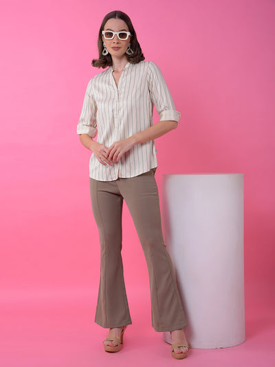 Brown Bootcut Trousers