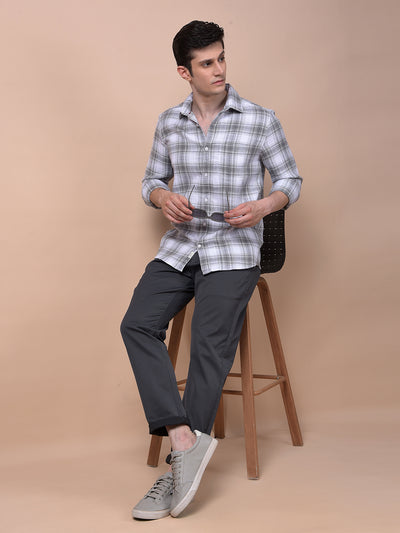 Green Checked 100% Cotton Shirt