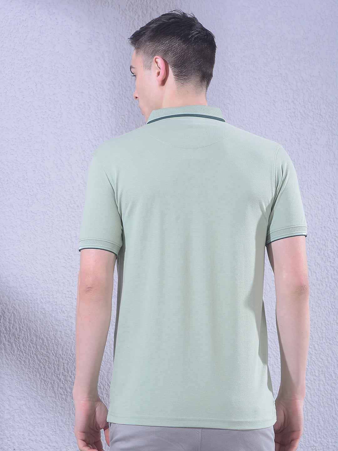 Green Polo Neck T-Shirt