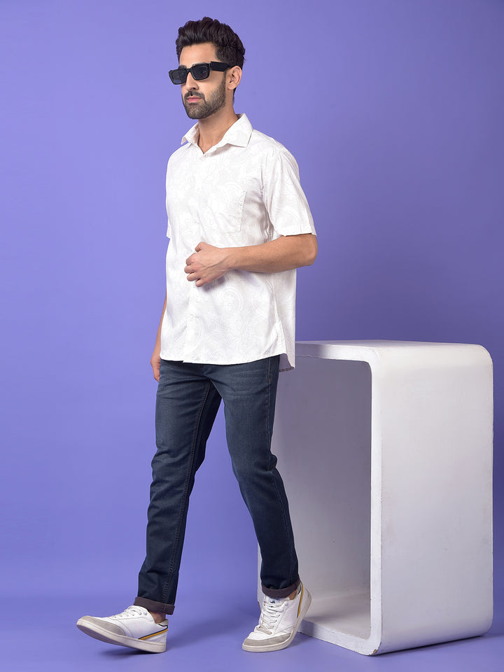 White Printed Shirt