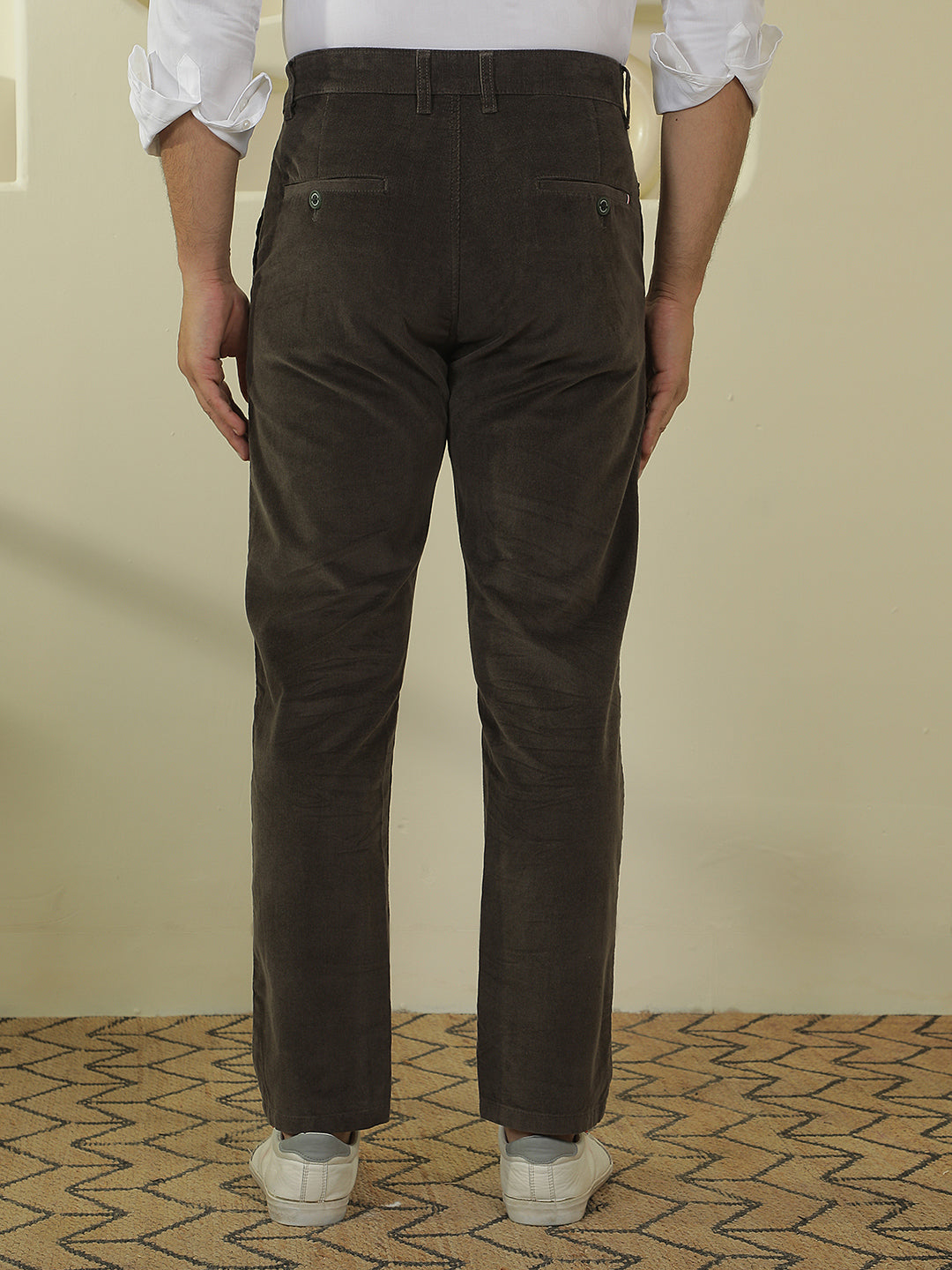 Modern Forest Olive Corduroy Trousers