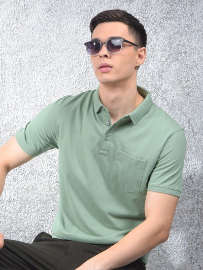 Green Polo Neck T-Shirt