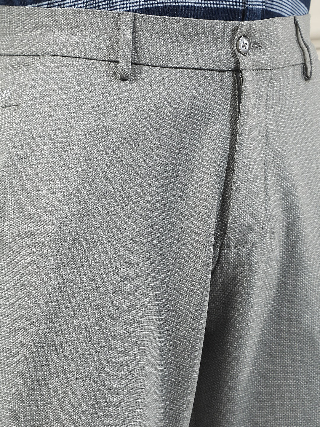 Signature Smoke Grey Dobby Trousers