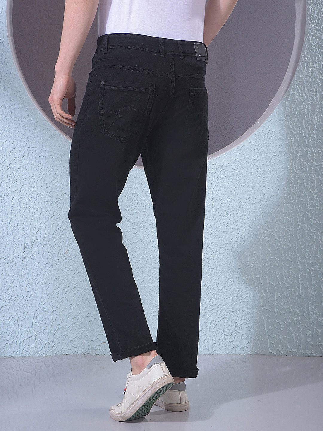 Pitch Black Straight-Leg Jeans