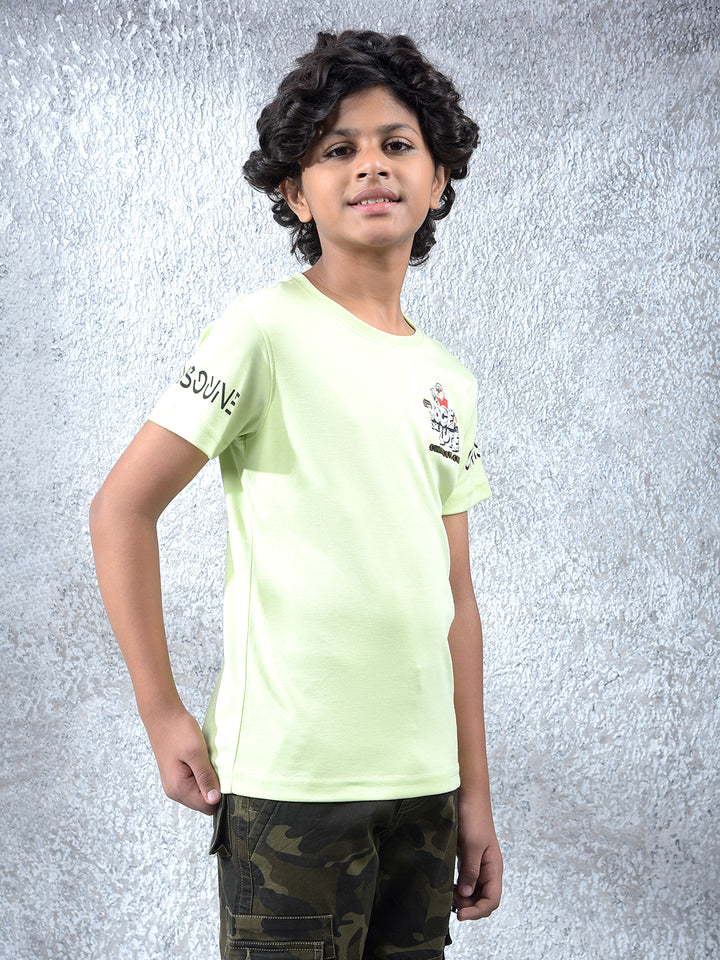 Green Typographic Print T-Shirt