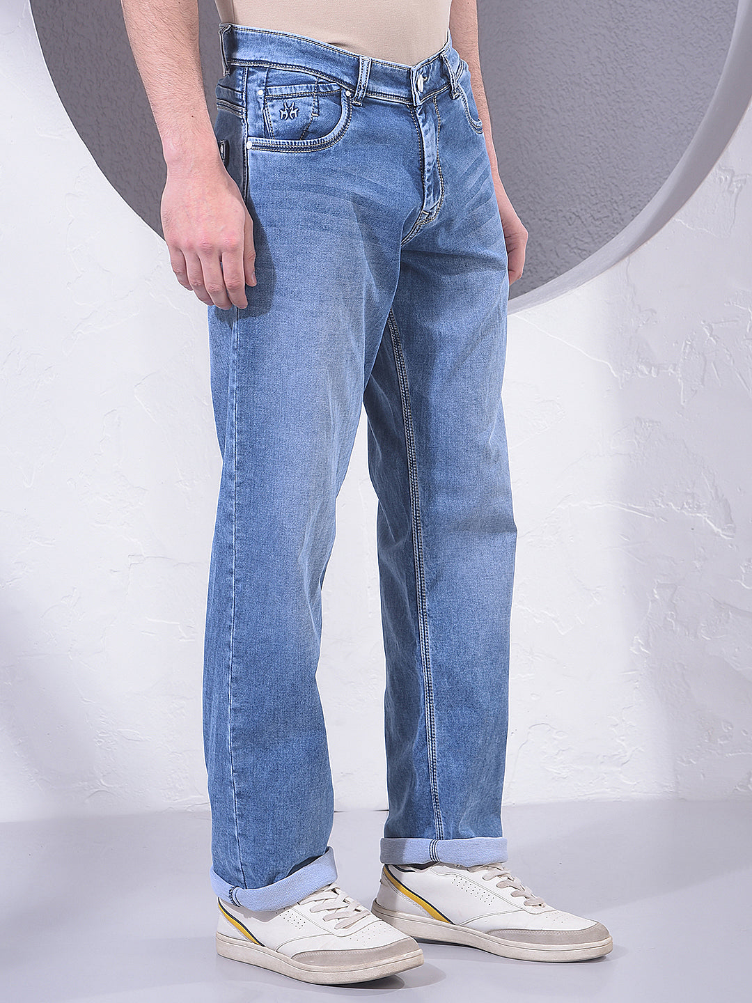 Vintage Blue Straight-Leg Jeans