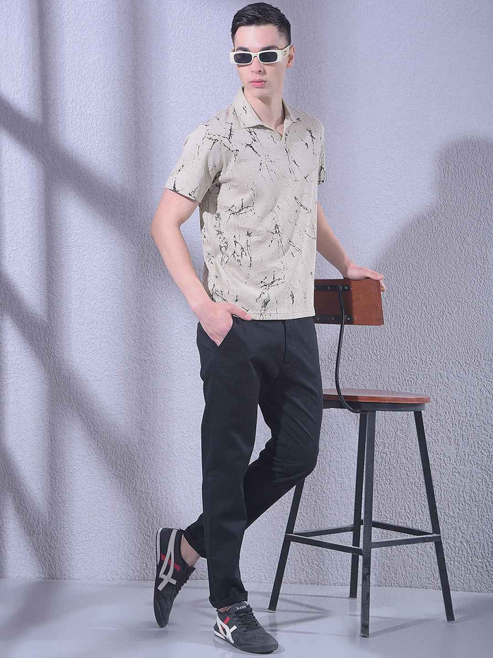 Black Grid Check Trousers