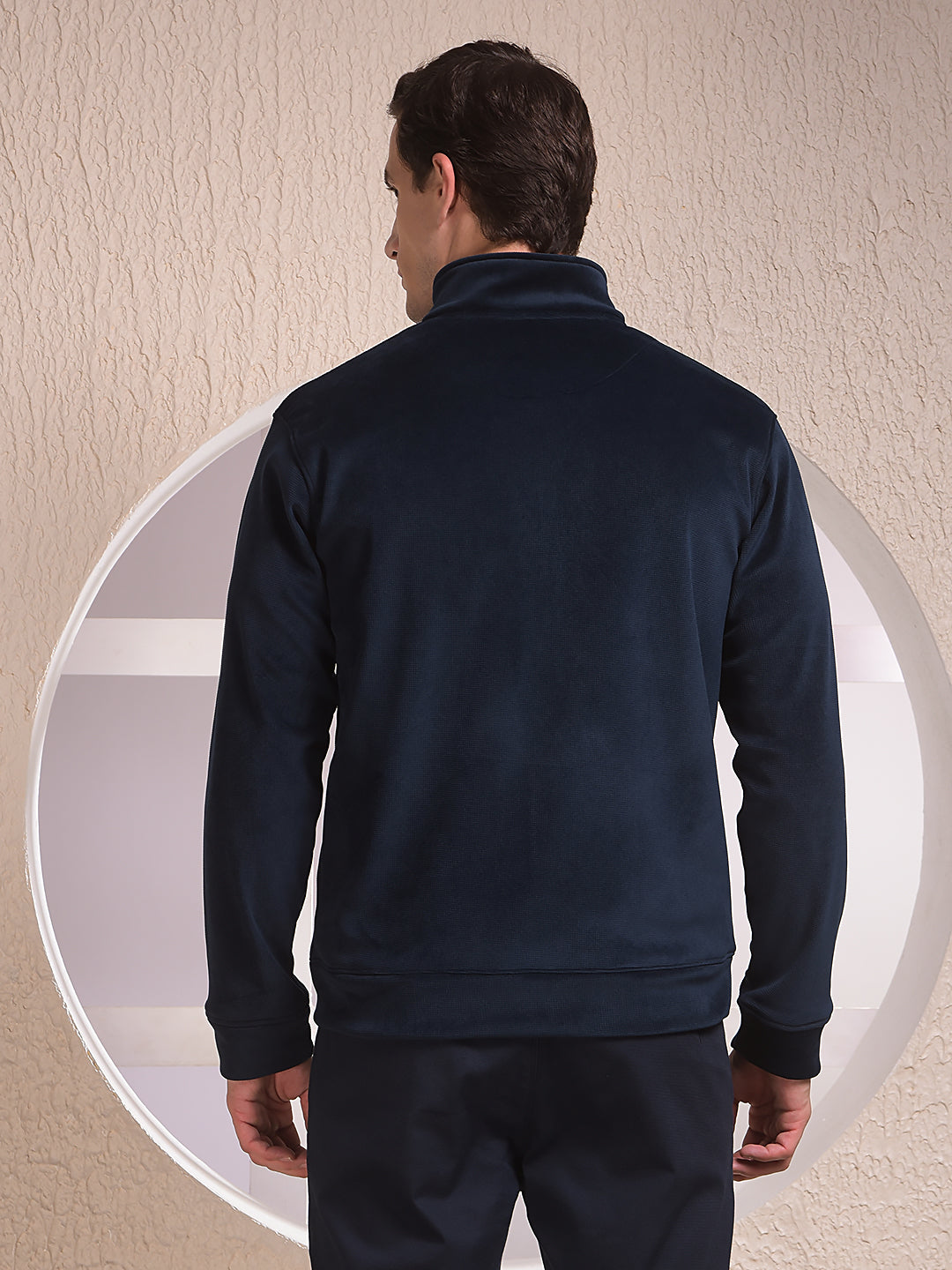 Navy Blue Stylish Sweatshirt