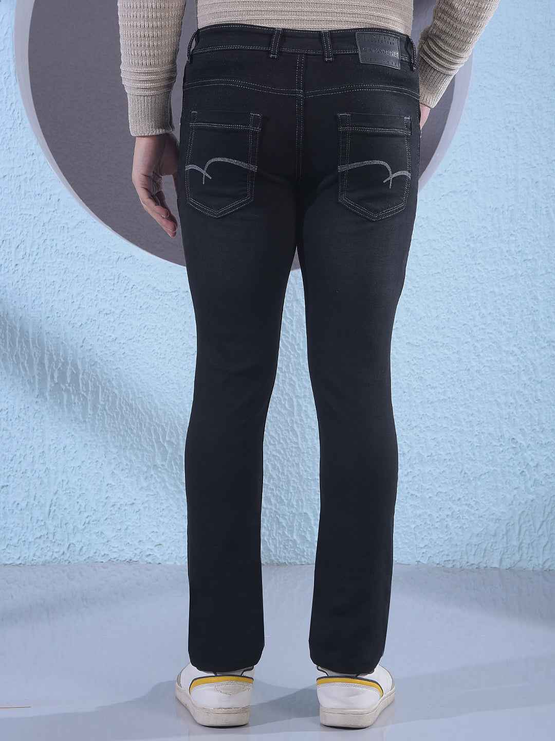 Trendy Charcoal Grey Stretch Casual Jeans