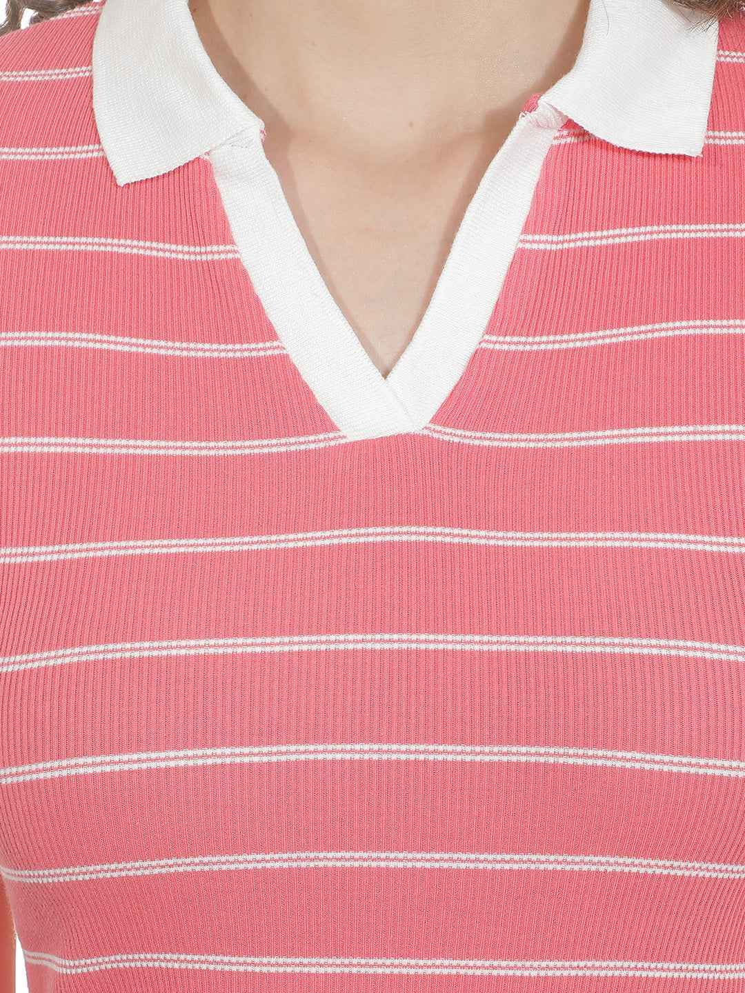 Pink Striped Bodycon Dress