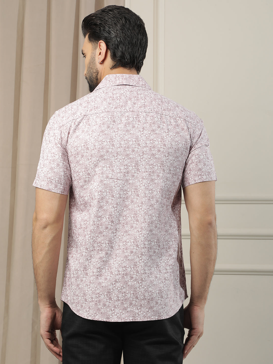 Pink Floral Print Shirt