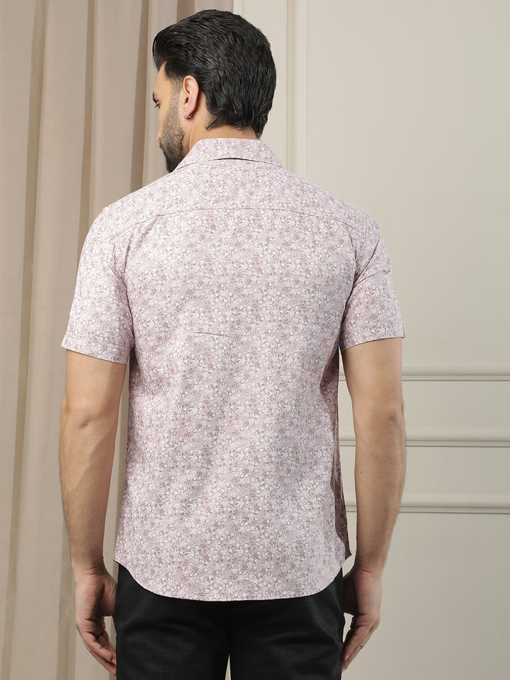 Pink Floral Print Shirt