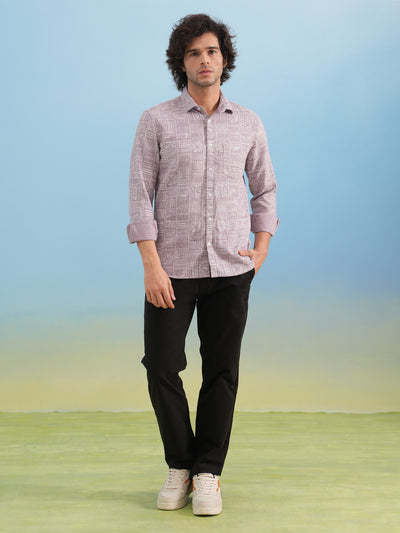 Pink Printed 100% Cotton Shirt