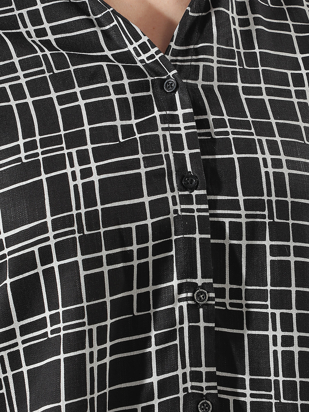 Chic Onyx Black Printed Shirt