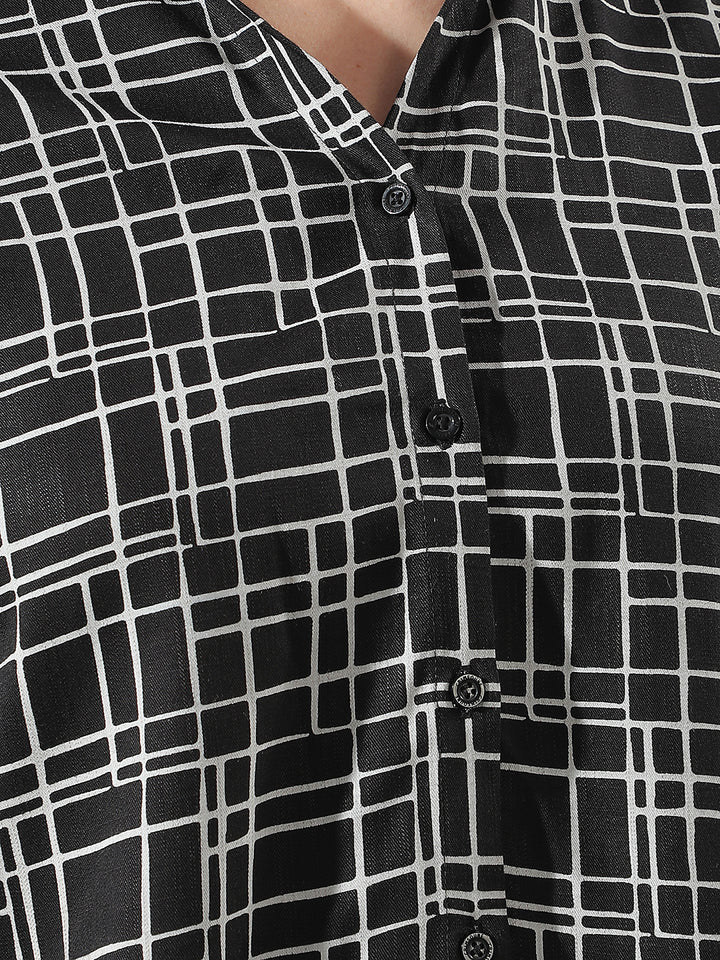 Chic Onyx Black Printed Shirt