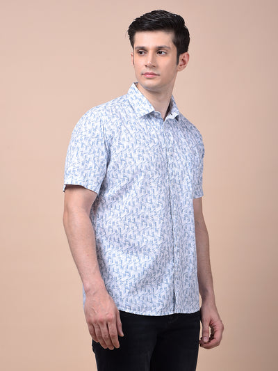 Chic Blue Printed Shirt