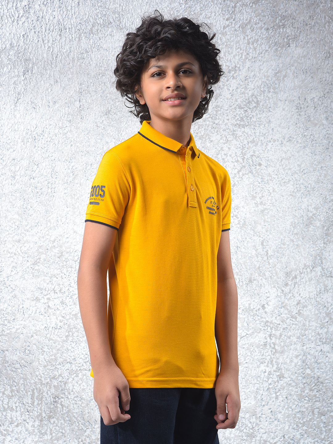 Mustard Polo Neck T-Shirt