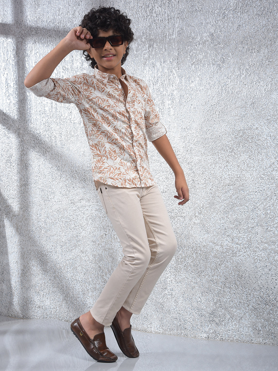 Stylish Beige Slim Fit Jeans