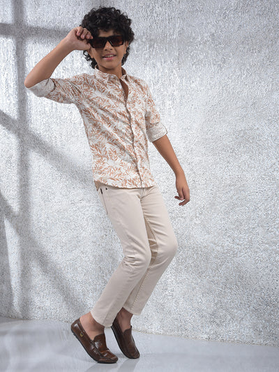 Stylish Beige Slim Fit Jeans